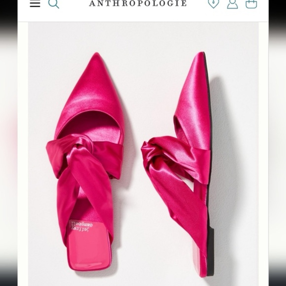 Jeffrey Campbell tied down satin flats